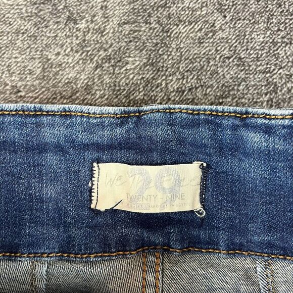 Free People Jayde Flare Blue Denim Jeans Women's 29 High-Rise Stretch Western - Picture 3 of 14